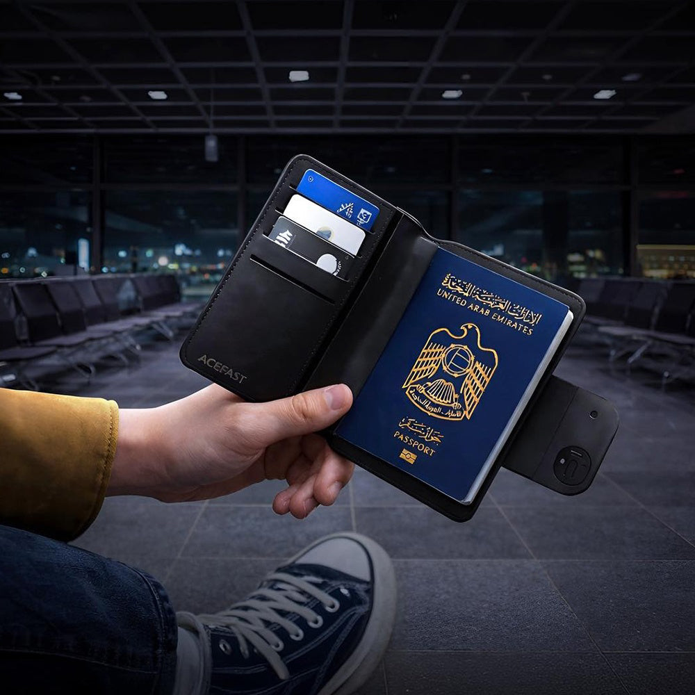 Acefast SmartTag Passport S6 az iOS sorozathoz, Fekete