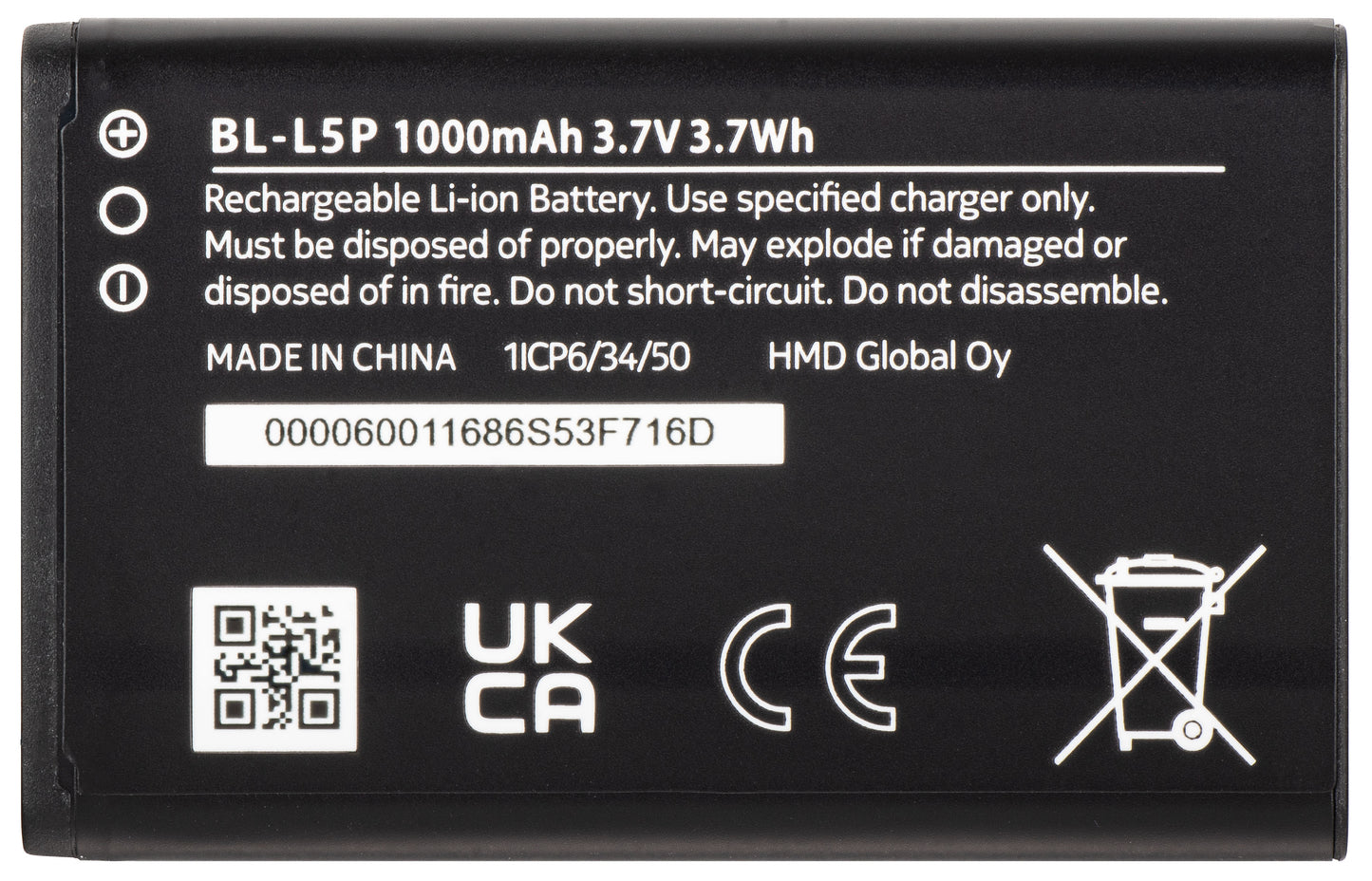 Akumulátor HMD 105 / Nokia 105 (2024), BL-L5P, Service Pack SP60Z01Z1686Y