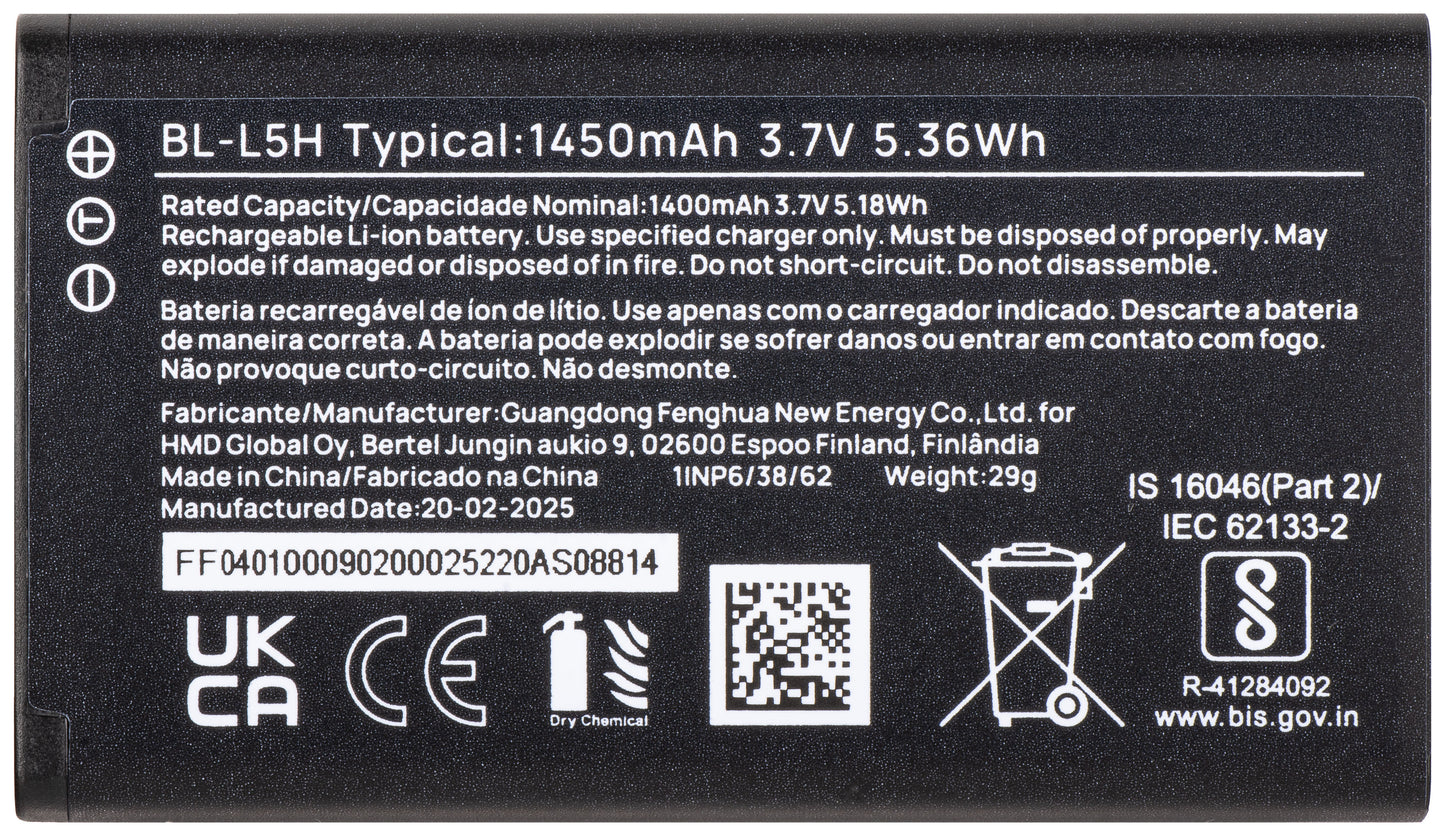 Battery HMD 110 4G, BL-L5H, Service Pack H401000902SH0
