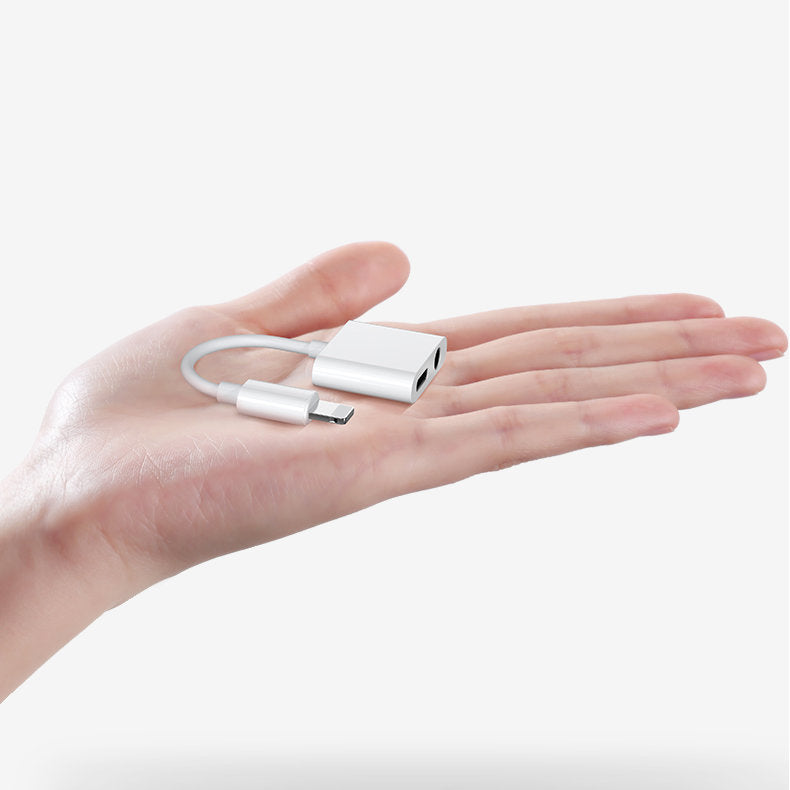 Lightning-ről Lightning-re Joyroom S-Y104 Ben audio adapter, Lightning töltőporttal, Fehér