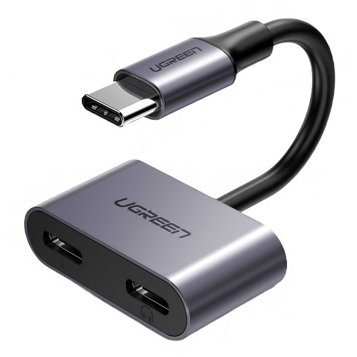 USB-C - USB-C / USB-C audio adapter UGREEN CM232, szürke