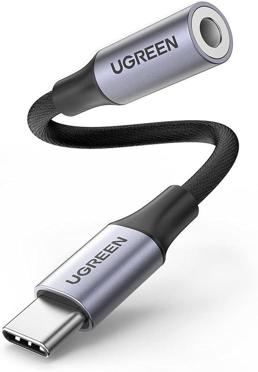 USB-C audio adapter USB-C - 3,5 mm UGREEN AV161, 0,15 m, szürke