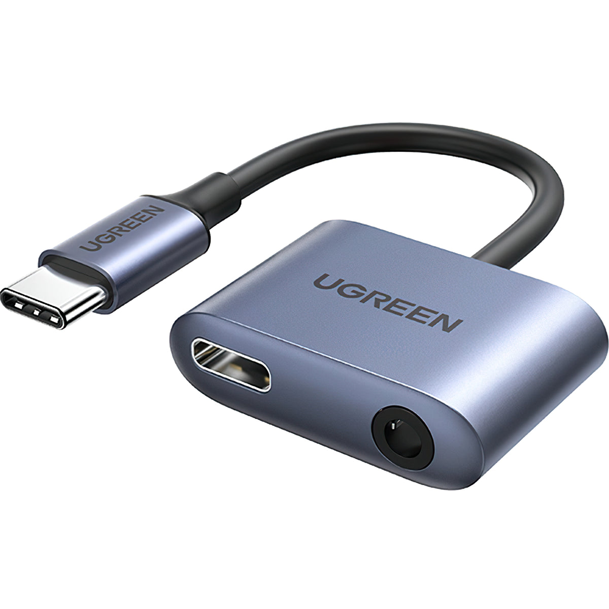 USB-C - 3,5 mm / USB-C UGREEN CM231 audio adapter, szürke