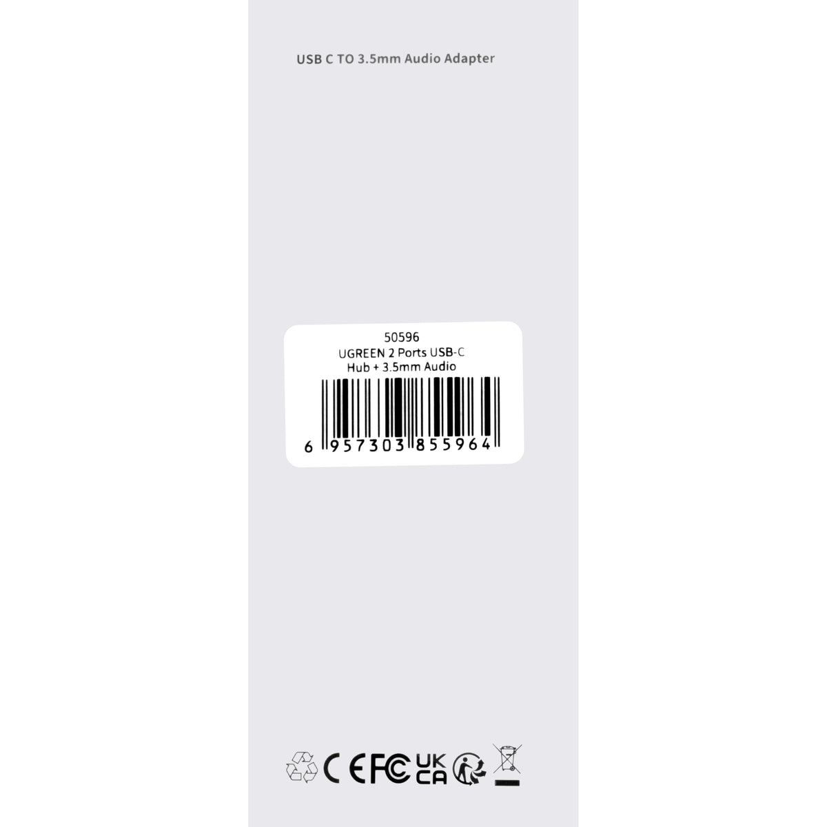 USB-C - 3,5 mm / USB-C UGREEN CM193 Audio Adapter, Szürke