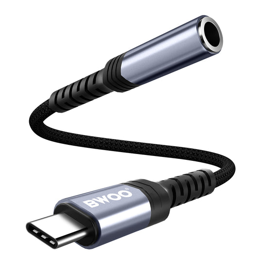 USB-C - 3.5mm BWOO BZ47 Audio Adapter, Fekete