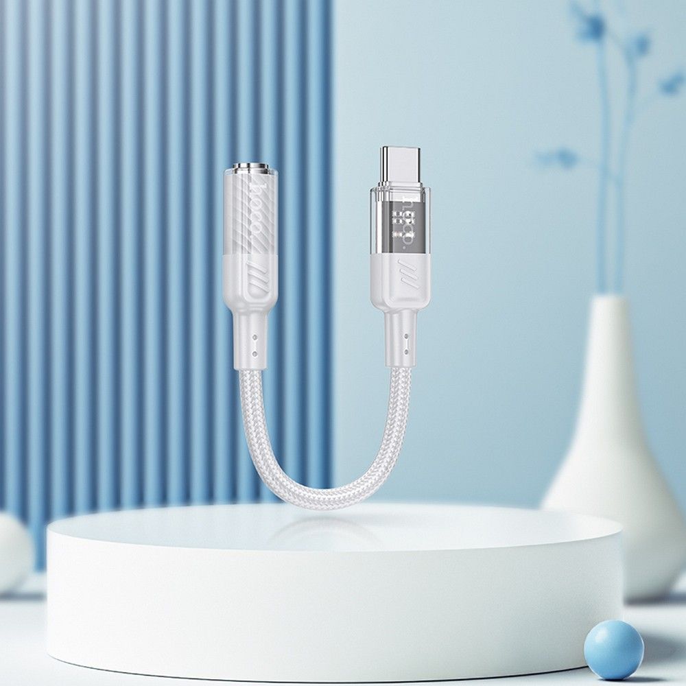 USB-C - 3.5mm HOCO LS37 Audio Adapter, Szürke