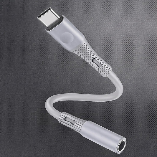 USB-C - 3.5mm Techsuit AC1 SoundFlex Audio Adapter, Szürke