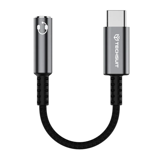 USB-C - 3.5mm Techsuit AC14 SonicPiX Audio Adapter, Szürke