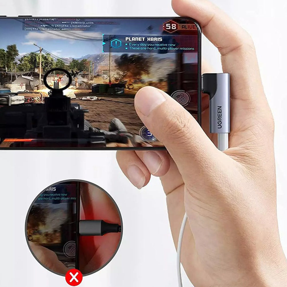 Audio Adapter USB-C - 3.5mm UGREEN CM460 (20194) Szögelt, Szürke