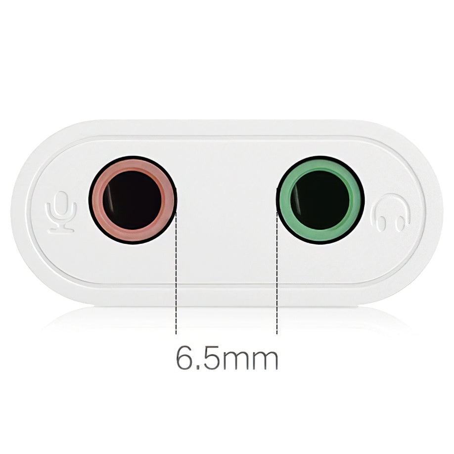 UGREEN US205 USB hangkártya, 2 x 3.5mm Jack, Fehér
