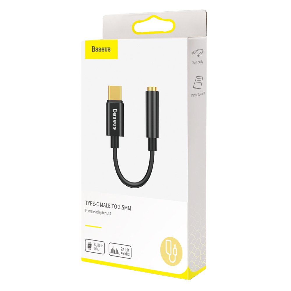 Audio Adapter USB-C - 3.5mm Baseus L54, Fekete CATL54-01