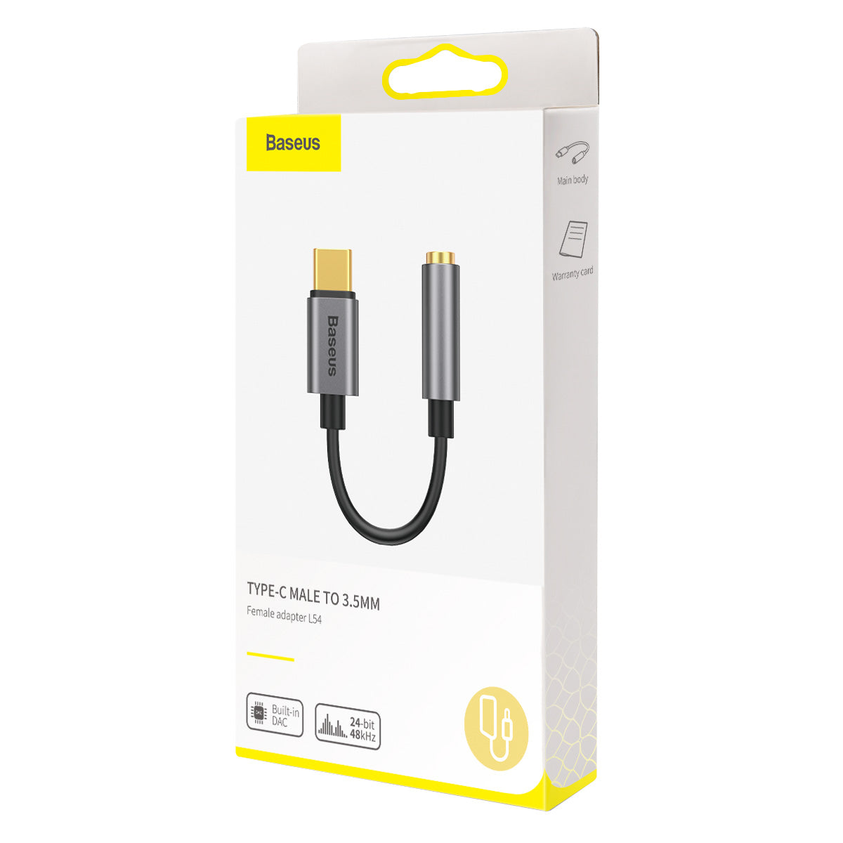 USB-C - 3.5mm Baseus L54 Audio Adapter, Szürke CATL54-0G