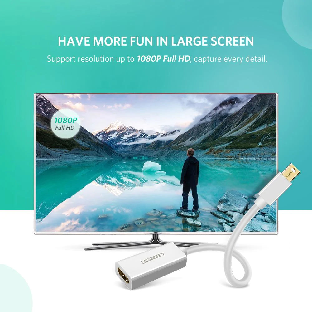 UGREEN MD112 (10461) videó adapter, MiniDisplayPort - HDMI, Fekete