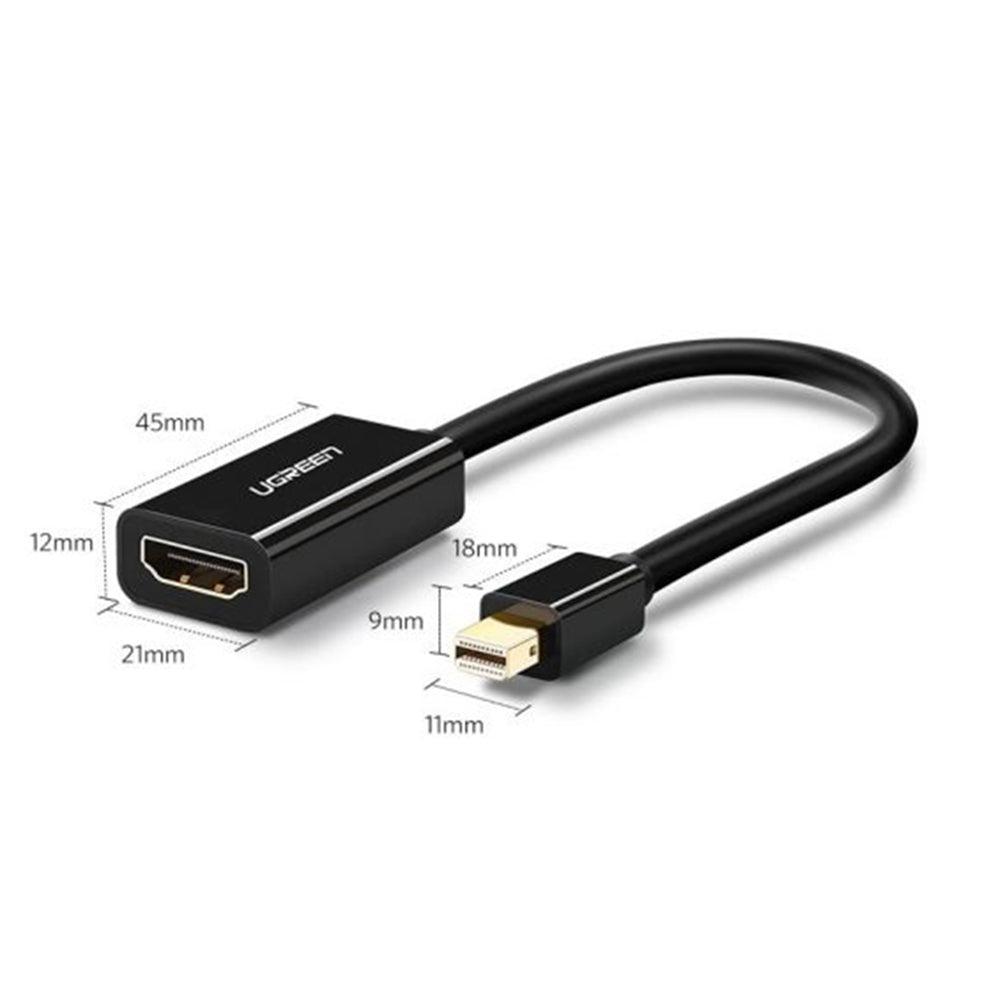 UGREEN MD112 (10461) videó adapter, MiniDisplayPort - HDMI, Fekete