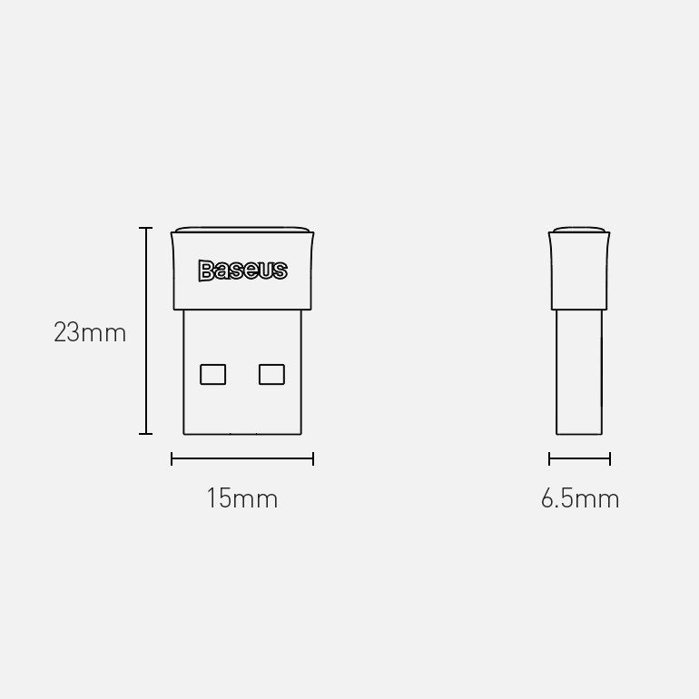 Baseus Bluetooth USB adapter BA04, fekete ZJBA00000000000001