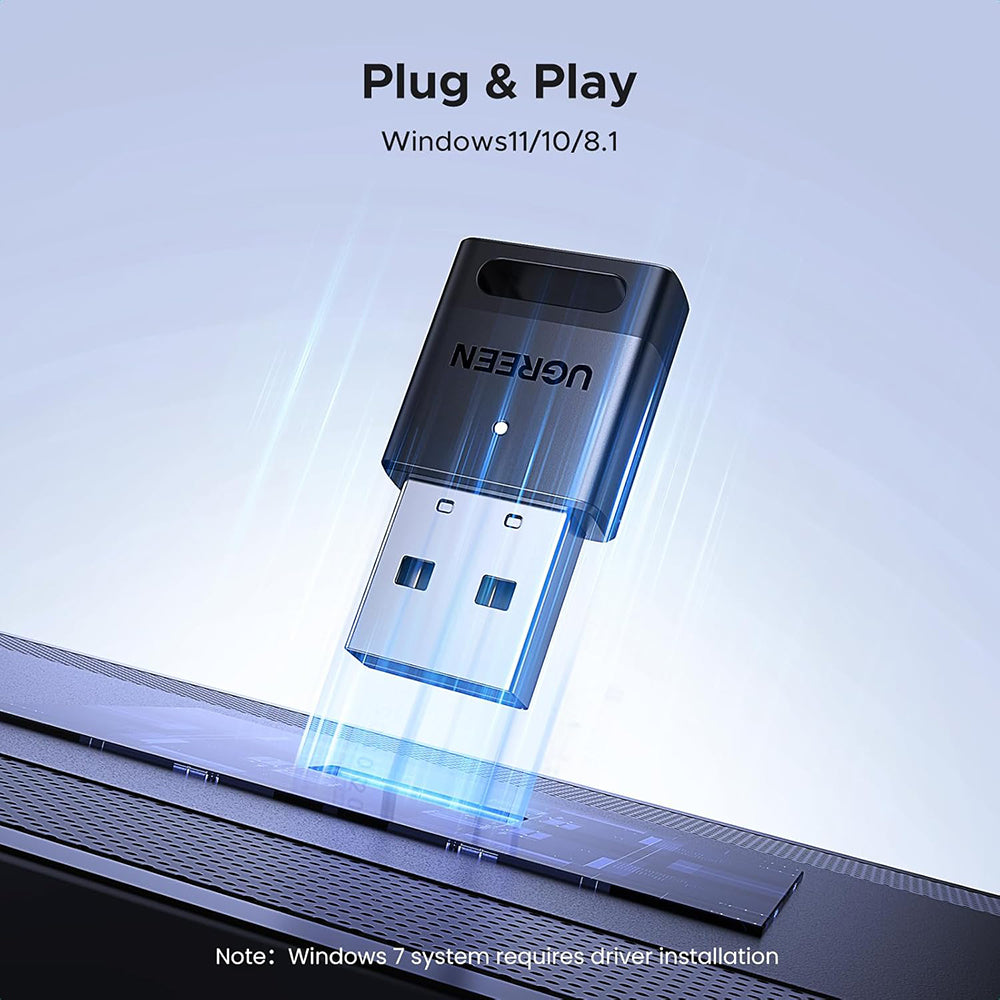UGREEN CM748 (45134) USB Bluetooth adapter, Fekete