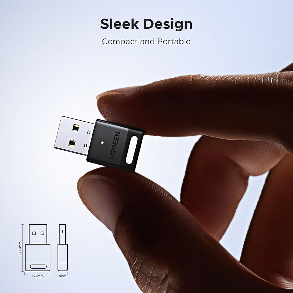 UGREEN CM748 (45134) USB Bluetooth adapter, Fekete