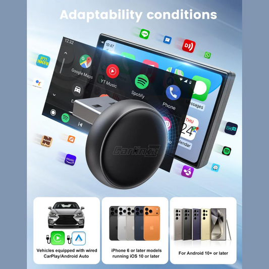Carplay / Android Auto vezeték nélküli Carlinkit Mini Ultra3 adapter Apple iPhone / Android sorozathoz
