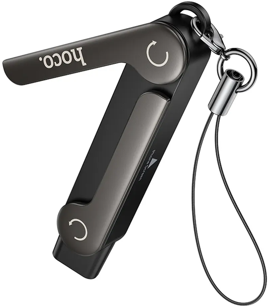 USB-C adat- és töltőadapter - USB-C HOCO UA47A, fekete