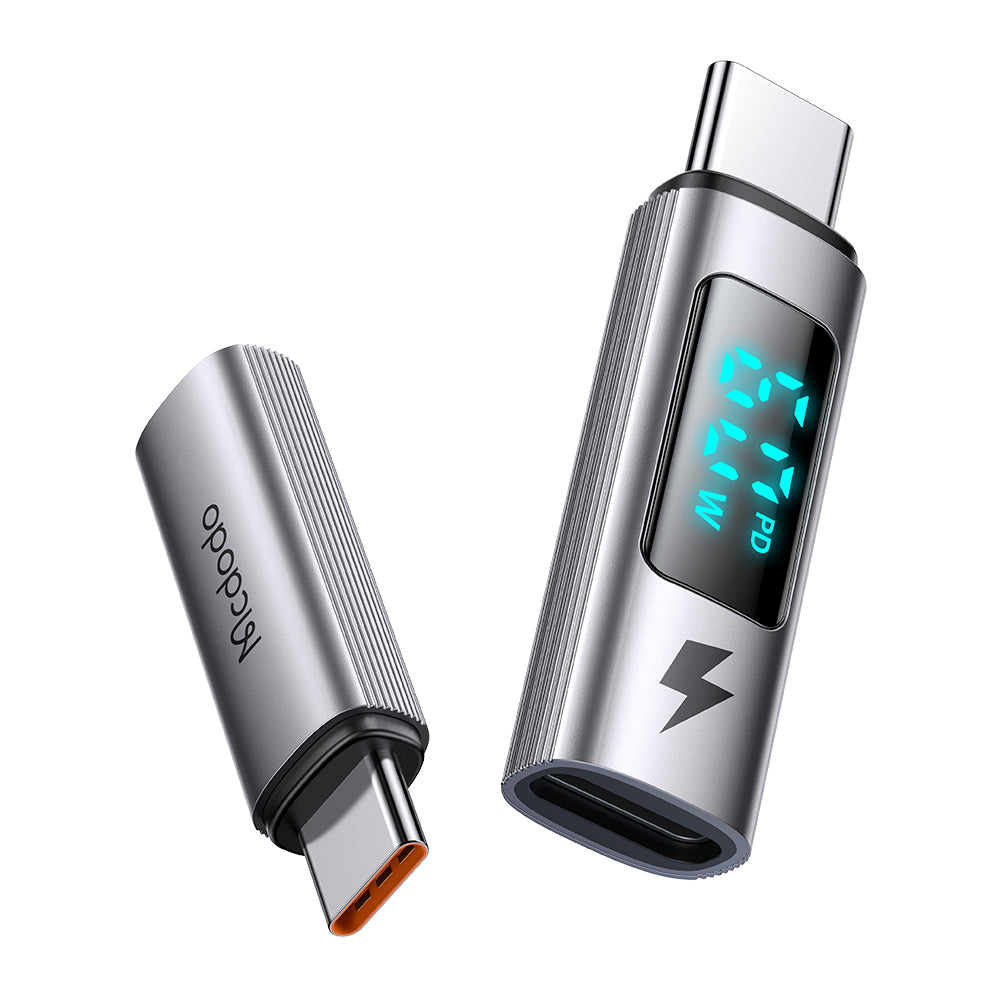 Adat és Töltés Átalakító Lightning - USB-C McDodo OT-5990 Wales Display, Fekete