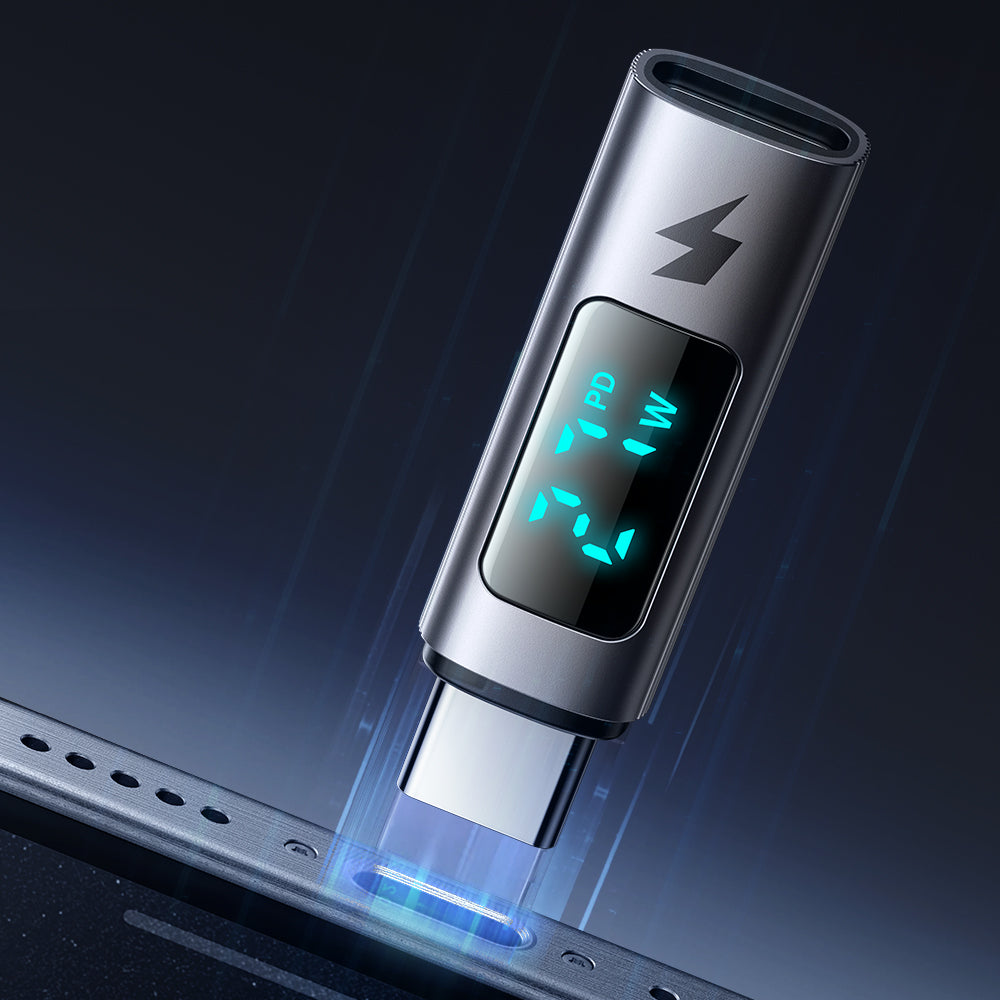 Adat és Töltés Átalakító Lightning - USB-C McDodo OT-5990 Wales Display, Fekete