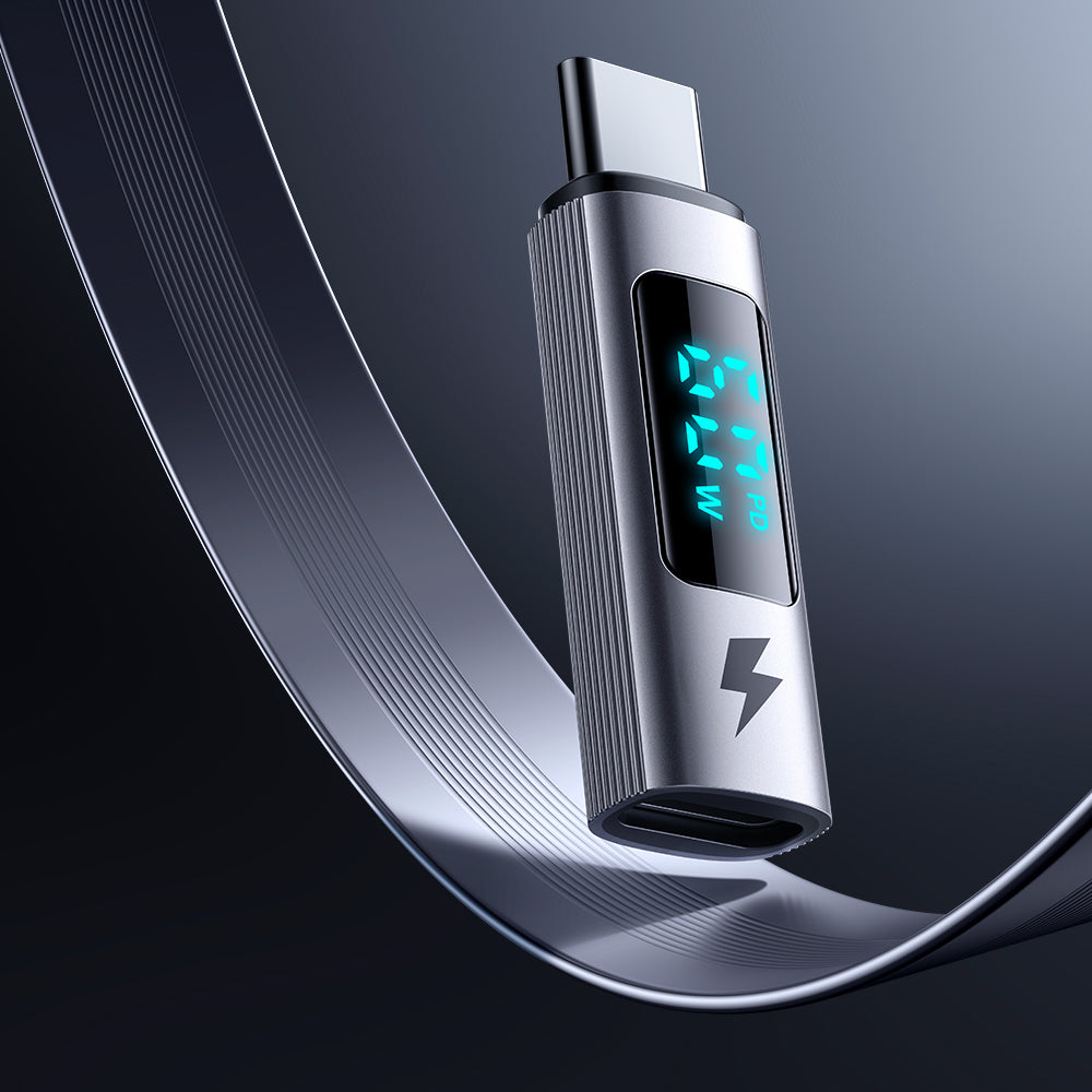 Adat és Töltés Átalakító Lightning - USB-C McDodo OT-5990 Wales Display, Fekete