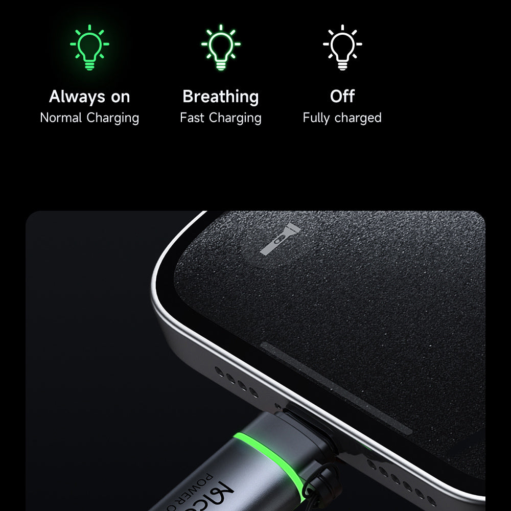 Adat és Töltés Átalakító Lightning - USB-C McDodo OT-6010 Power Off, Fekete