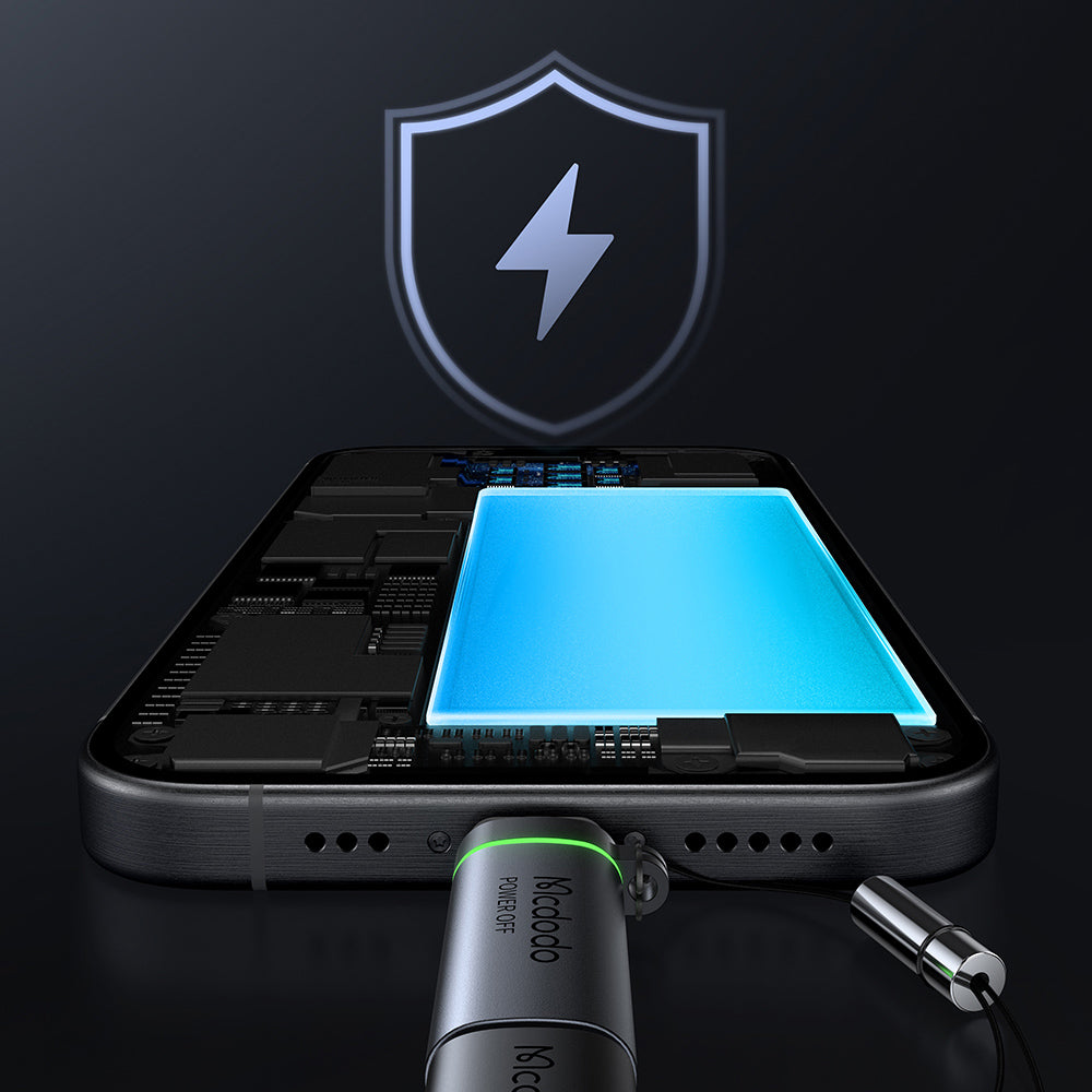 Adat és Töltés Átalakító Lightning - USB-C McDodo OT-6010 Power Off, Fekete