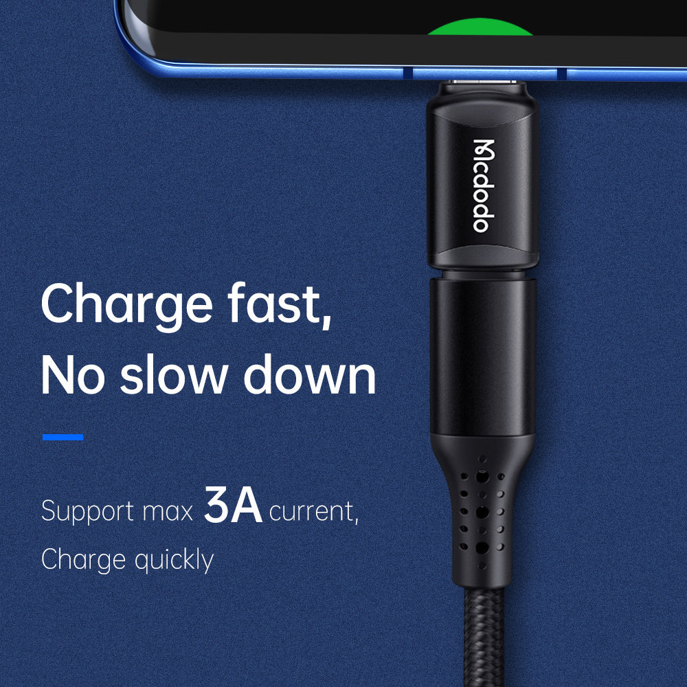 Adat és Töltés Átalakító Lightning - USB-C McDodo OT-7700, Fekete