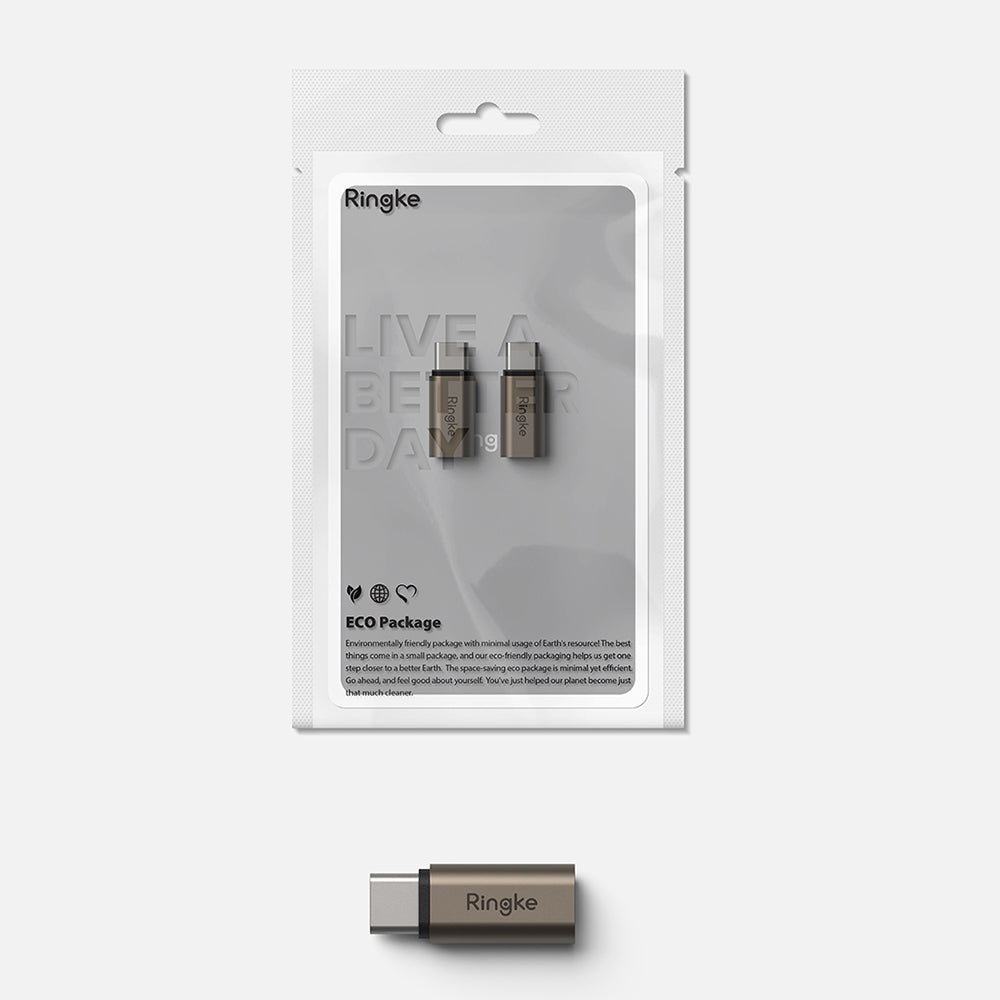 Adat és Töltés Átalakító Lightning - USB-C Ringke, Barna, 2 darabos készlet