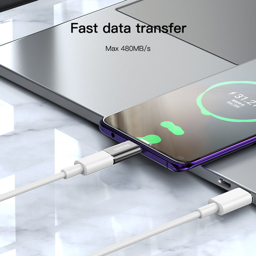 Adat és Töltés Átalakító Lightning - USB-C Yesido GS22, Szürke