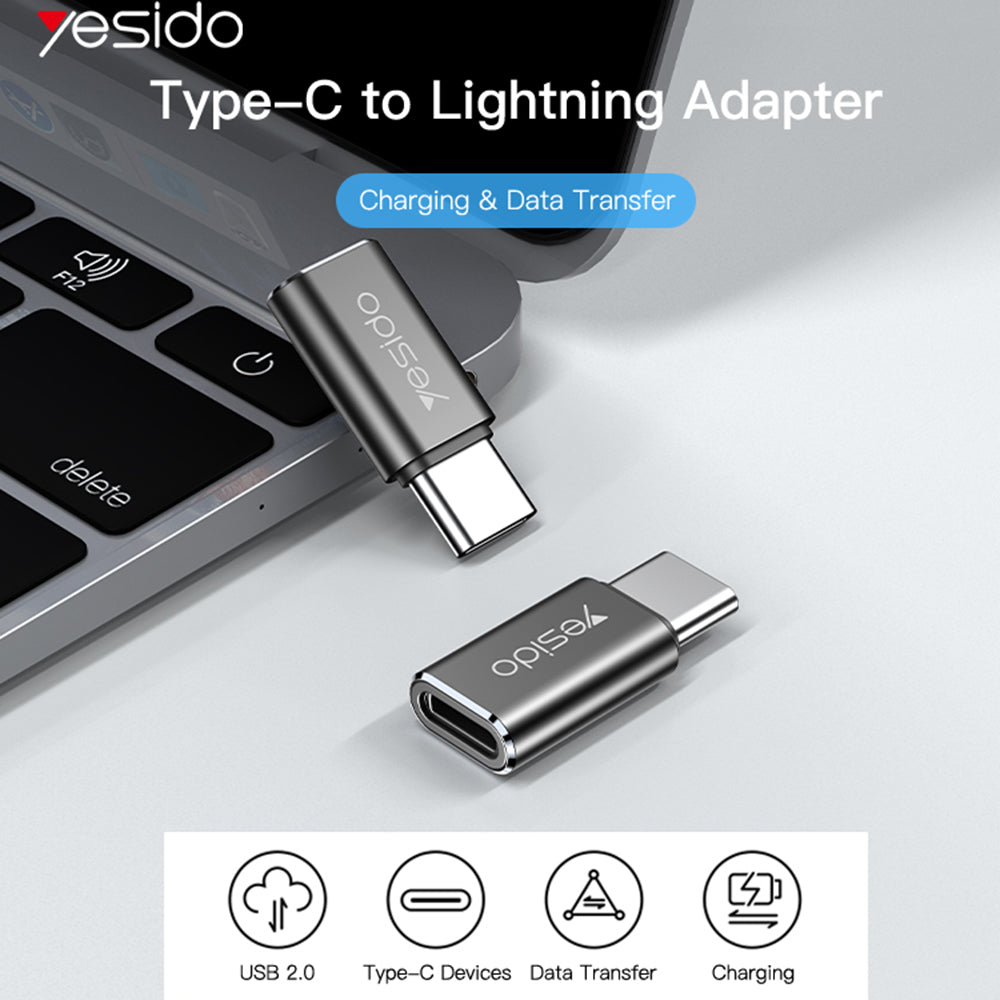 Adat és Töltés Átalakító Lightning - USB-C Yesido GS22, Szürke