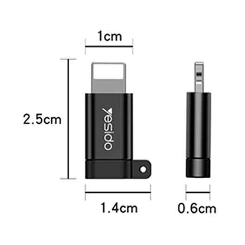 Adat és Töltés microUSB - Lightning Yesido GS05, Fekete