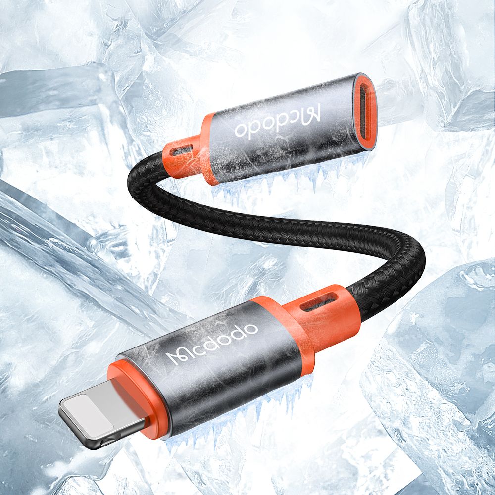 USB-C - Lightning McDodo CA-1440 Adat és Töltő Adapter, Fekete