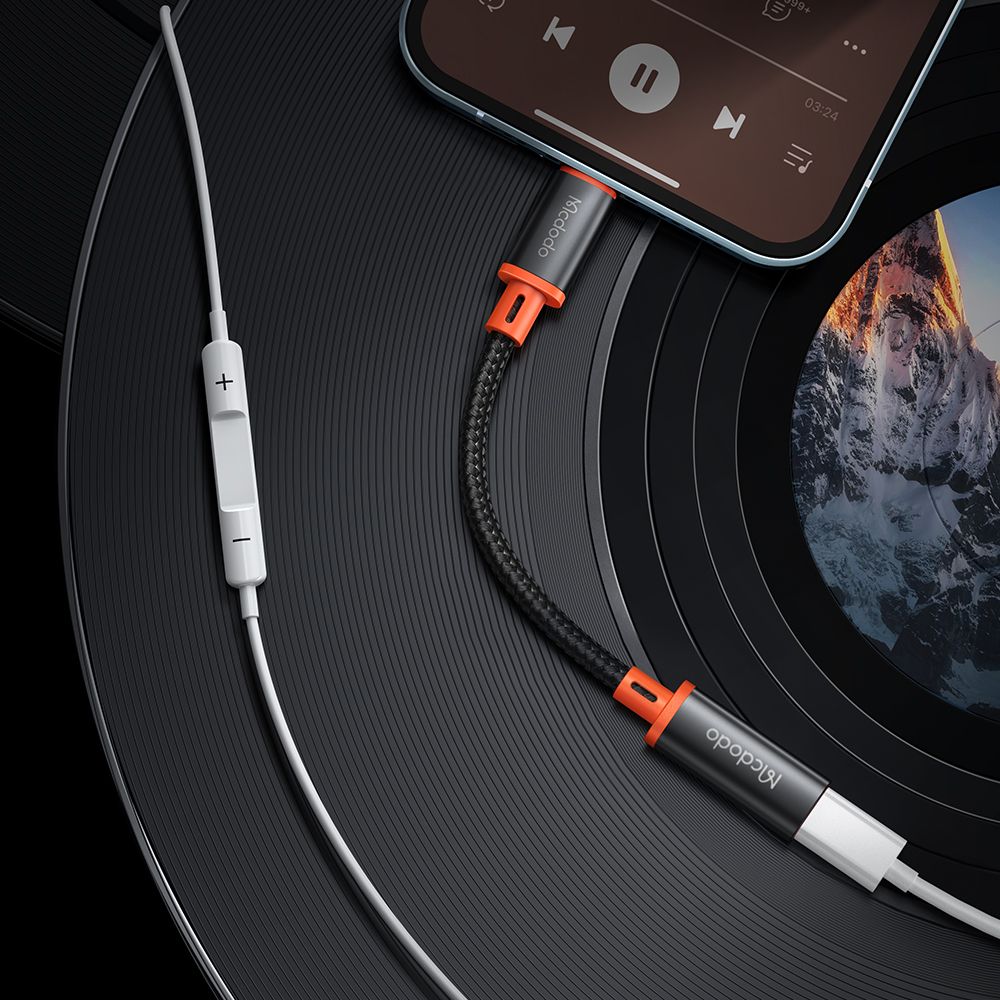 USB-C - Lightning McDodo CA-1440 Adat és Töltő Adapter, Fekete