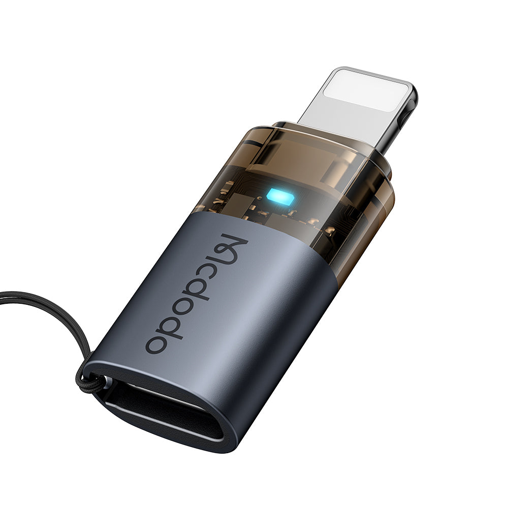 USB-C - Lightning McDodo OT-7630 adat- és töltőadapter, Fekete