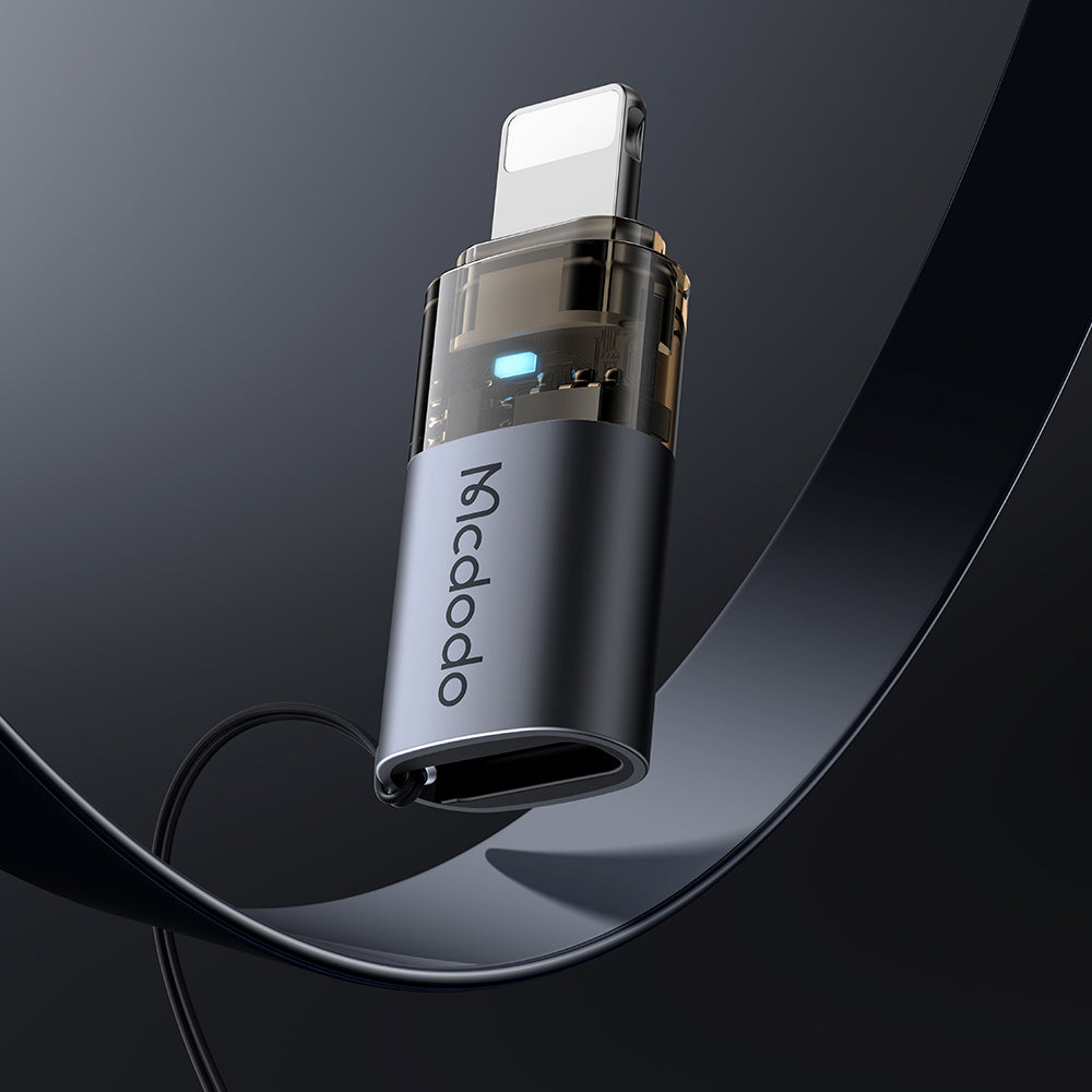 USB-C - Lightning McDodo OT-7630 adat- és töltőadapter, Fekete