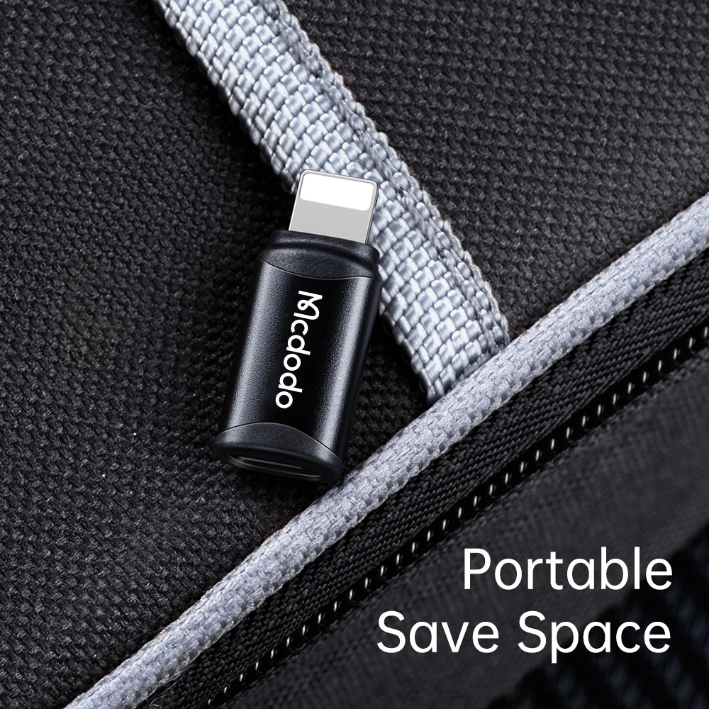 USB-C - Lightning McDodo OT-7680 adat- és töltőadapter, Fekete