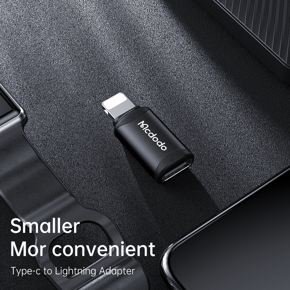 USB-C - Lightning McDodo OT-7680 adat- és töltőadapter, Fekete
