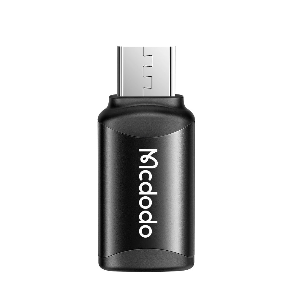 USB-C - microUSB McDodo OT-7690 adat- és töltőadapter, Fekete