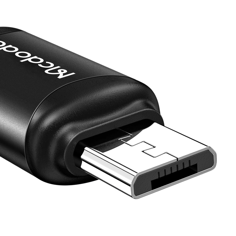 USB-C - microUSB McDodo OT-7690 adat- és töltőadapter, Fekete