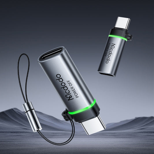 USB-C - USB-C McDodo OT-2450 Power Off Adat és Töltő Adapter, Fekete