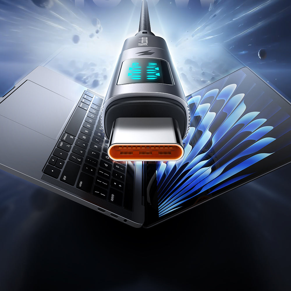 USB-C - USB-C McDodo OT-6090 Wales Display adat- és töltőadapter, Fekete