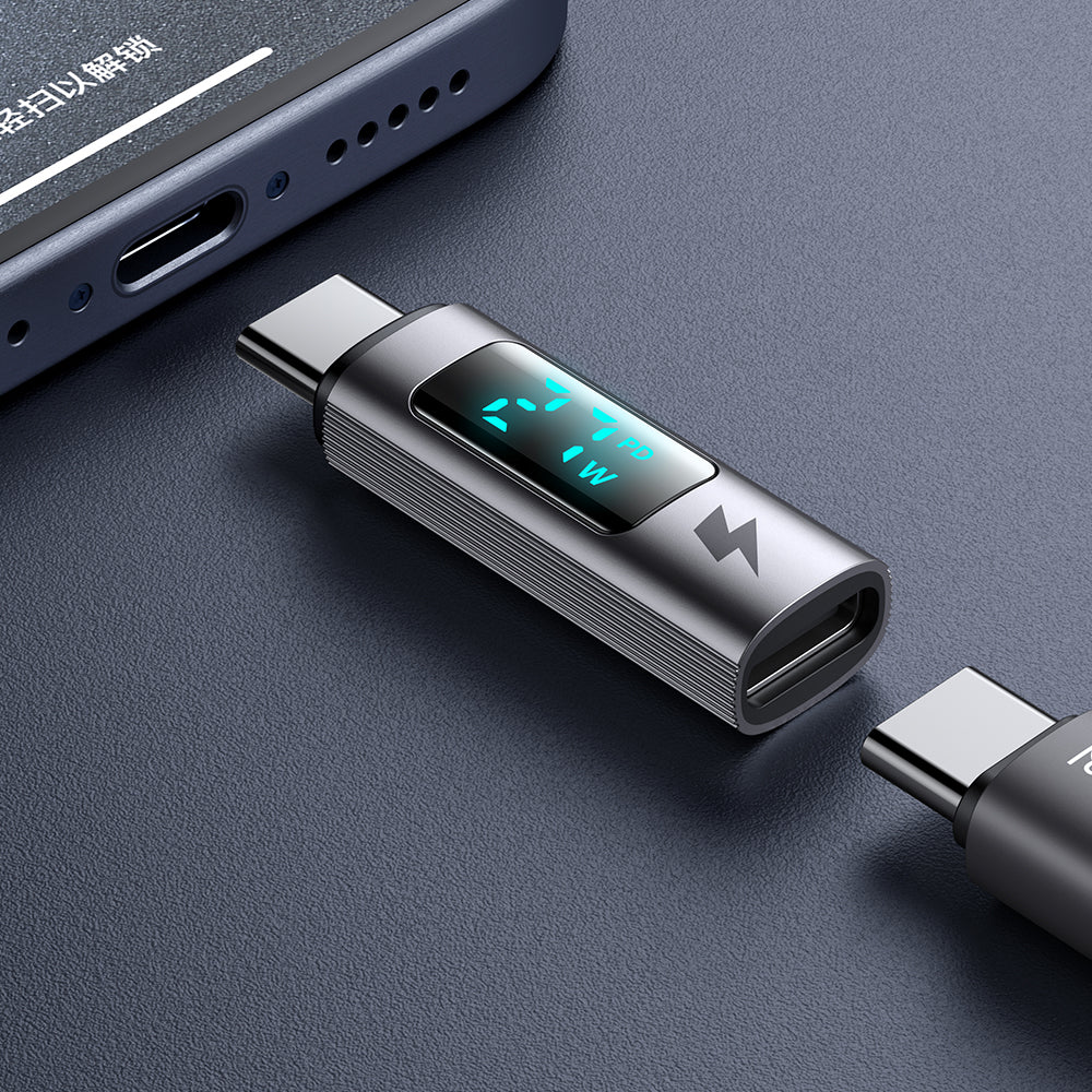 USB-C - USB-C McDodo OT-6090 Wales Display adat- és töltőadapter, Fekete