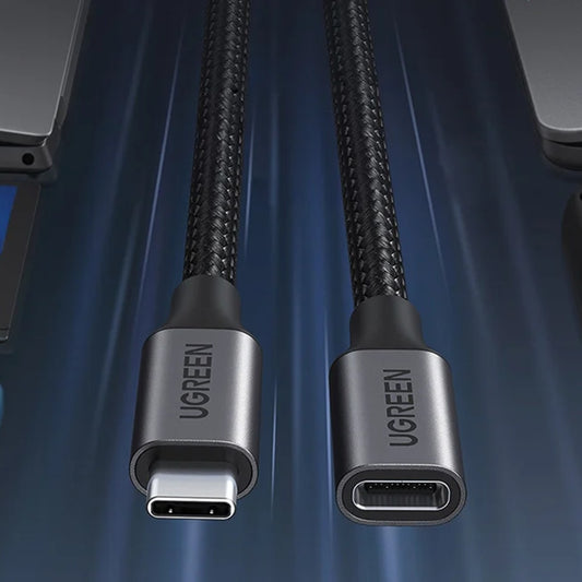 UGREEN US372 (45191) USB-C hosszabbító, 1m, Fekete