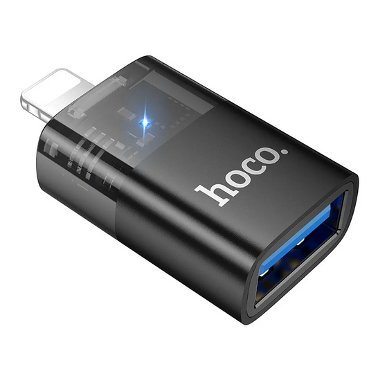 OTG Lightning - USB-A HOCO UA36 adapter, fekete