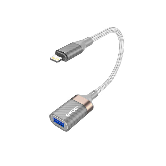 OTG Lightning - USB-A BWOO BZ70 adapter, Szürke