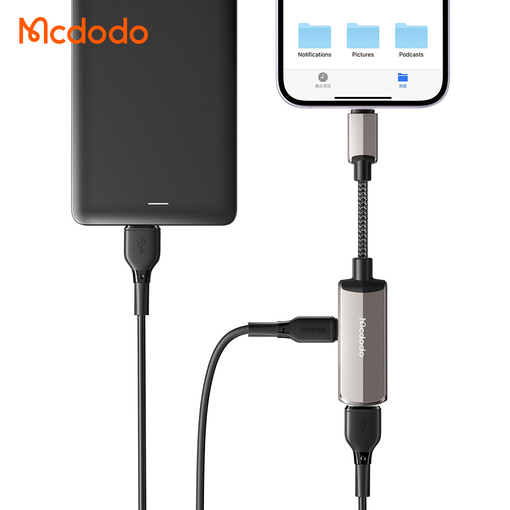 OTG Lightning - USB-A McDodo CA-2690 adapter, Szürke