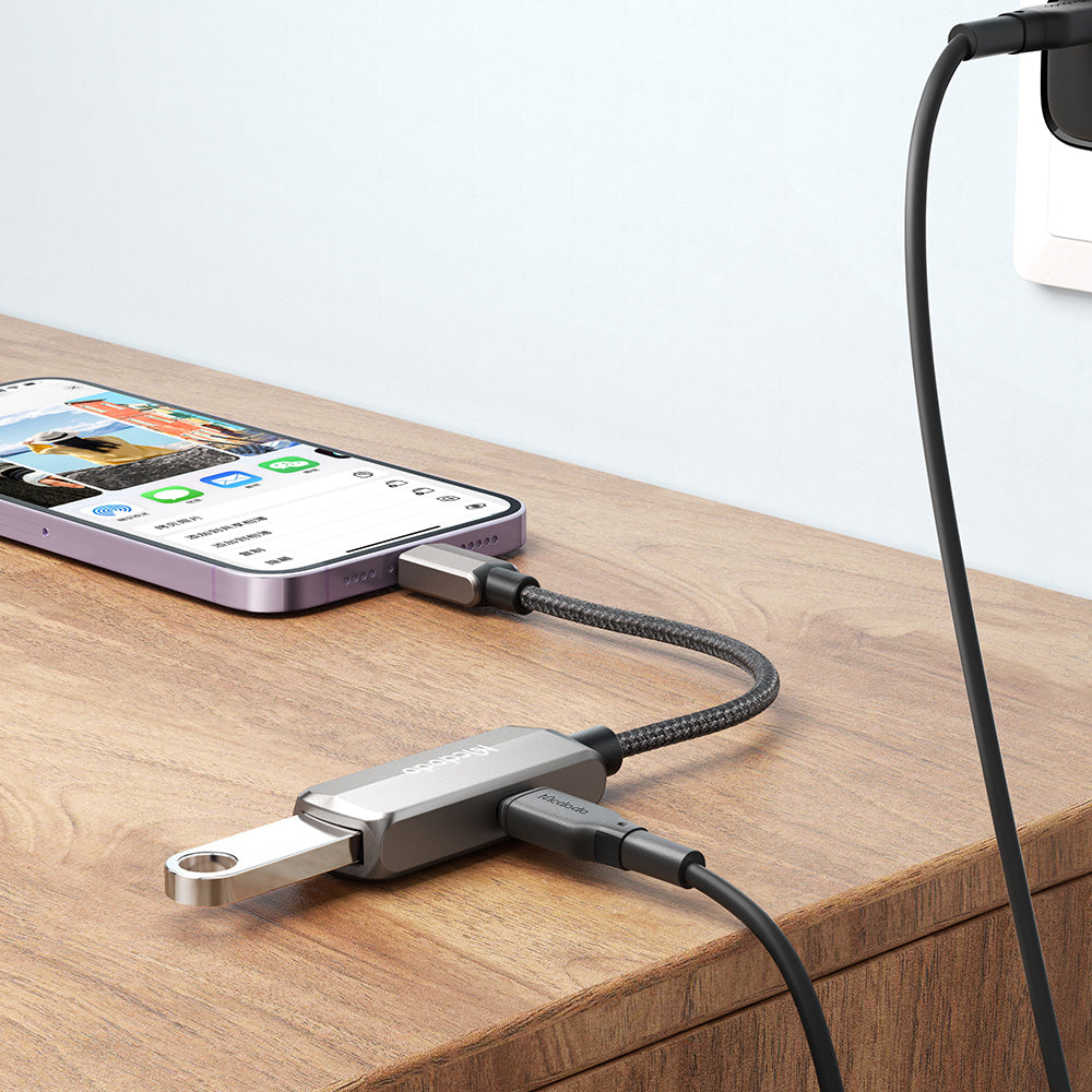 OTG Lightning - USB-A McDodo CA-2690 adapter, Szürke