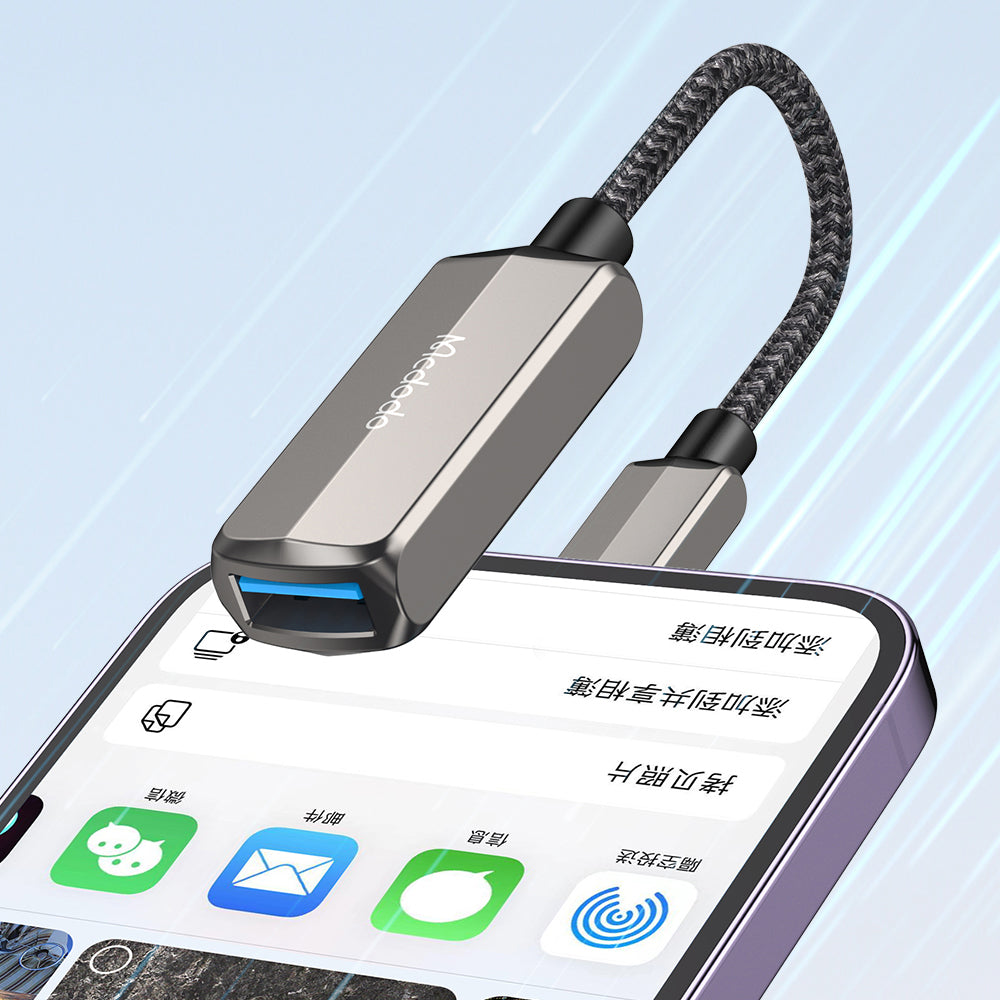 OTG Lightning - USB-A McDodo CA-2690 adapter, Szürke